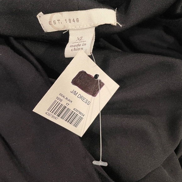 Cato Swing Dress Black Lined Pockets Gathered Sleeves Round Neck NWT Size XL - Picture 8 of 12